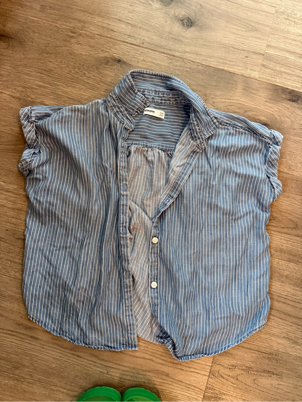Sonoma Blue and White Striped Button-Down Shirt
